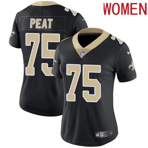 2019 Women New Orleans Saints #75 Peat black Nike Vapor Untouchable Limited NFL Jersey->women nfl jersey->Women Jersey